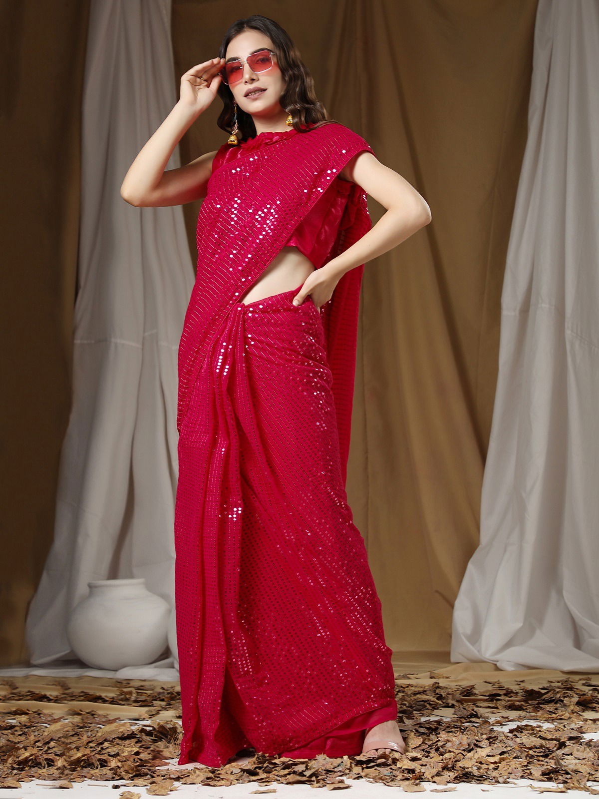 Aab Sequence Party Wear Saree Catalog
